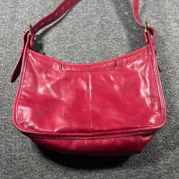 Vintage HOBO INTERNATIONAL Red Leather Shoulder Bag - Picture 11 of 14